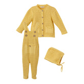 Patique Sarı Organik Pamuk 3'lü Bebek Takımı